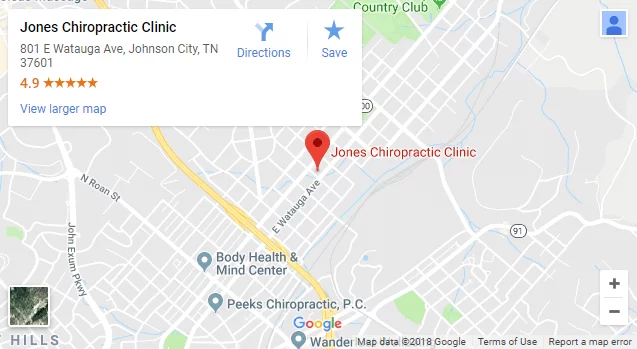 Map of Johnson City Chiropractors