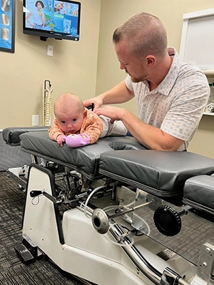 Chiropractic Johnson City TN Adjusting Baby